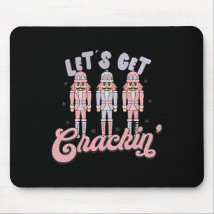 Retro Christmas Lets Get Crackin Nutcrackers Vinta Mouse Pad
