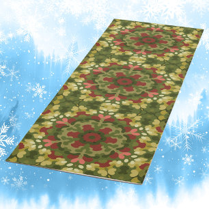 Retro Christmas Mandala Yoga Mat