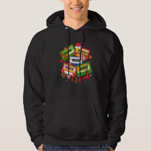 Retro Christmas Music Cassette Tapes Xmas For Men  Hoodie