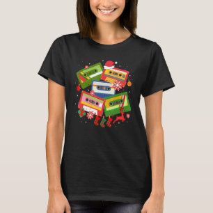 Retro Christmas Music Cassette Tapes Xmas For Men  T-Shirt