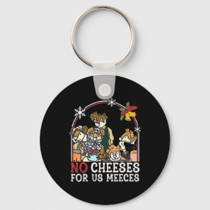 Retro Christmas No Cheese 90s For Us Music Meeces Key Ring