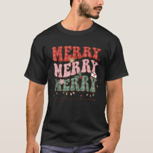 Retro Christmas Nurse Merry Emergency Room ER Nurs T-Shirt