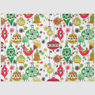 Retro Christmas Ornament Decoupage Tissue Paper