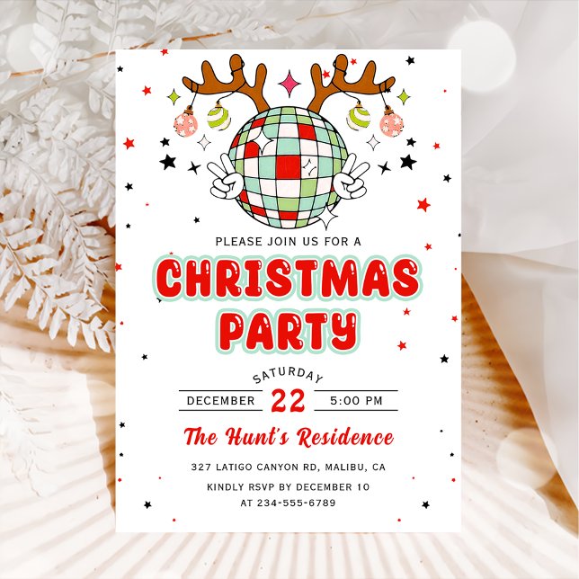 Retro Christmas Party Invitation (Creator Uploaded)