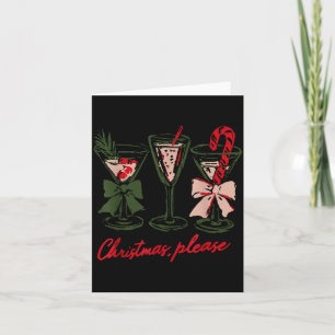 Retro Christmas Please Retro Festive Tail Coquette Card