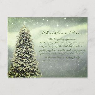 Retro Christmas poem Postcard