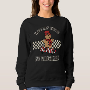 Retro Christmas Rollin With My Doughmies Cute Wome Sweatshirt