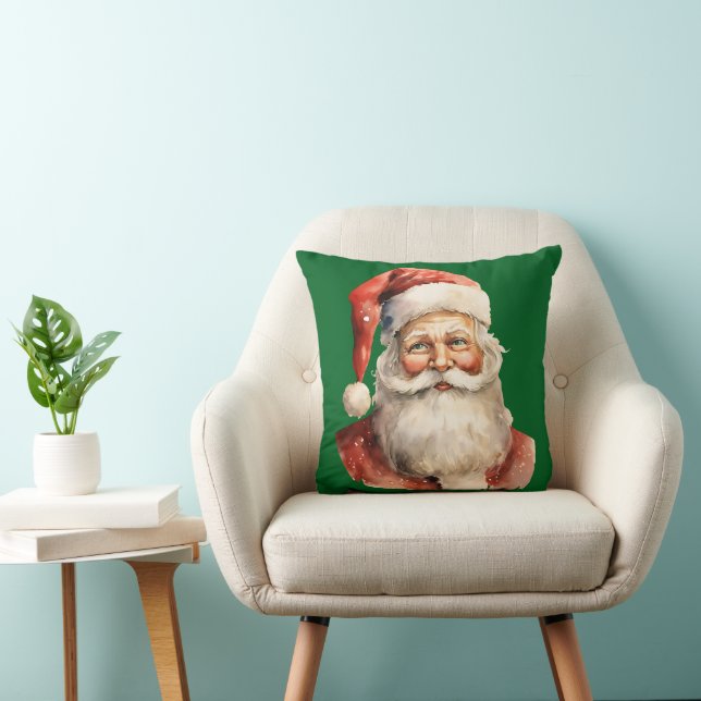 Retro Christmas Santa Claus Cushion (Chair)