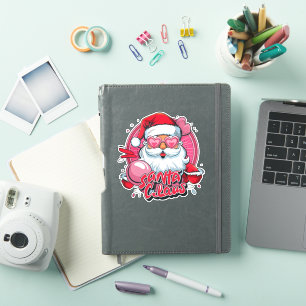 Retro Christmas Santa Design Jolly Santa Claus