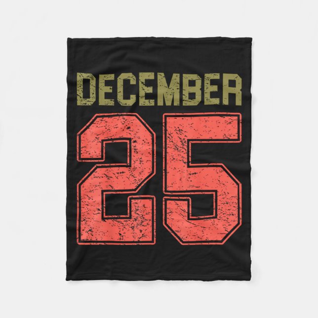 Retro Christmas Shirts Men Women December 25 Xmas  Fleece Blanket (Front)
