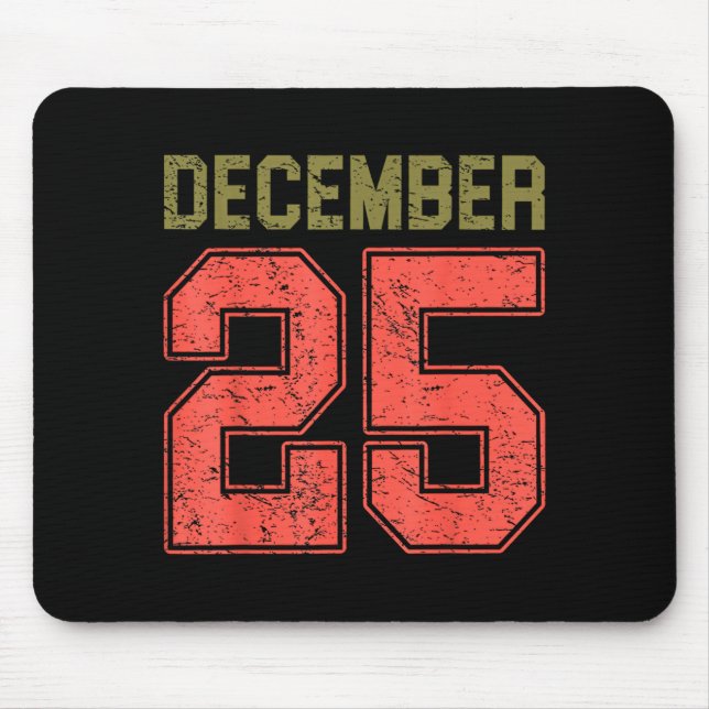 Retro Christmas Shirts Men Women December 25 Xmas  Mouse Pad (Front)