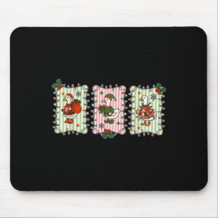 Retro Christmas Silly Goose Christmas Light Goosem Mouse Pad