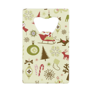 Retro Christmas Sketch Seamless Pattern