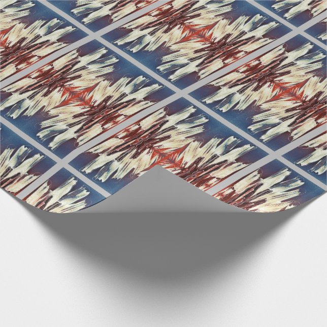 Retro Christmas Snowflake Sweater Wrapping Paper (Corner)