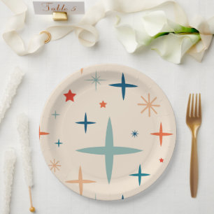 Retro Christmas Sparkle Holiday Party  Paper Plate