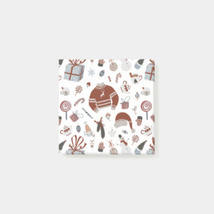 Retro Christmas Sweater Pattern Post-it Notes