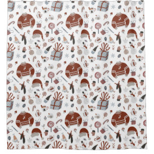 Retro Christmas Sweater Pattern  Shower Curtain