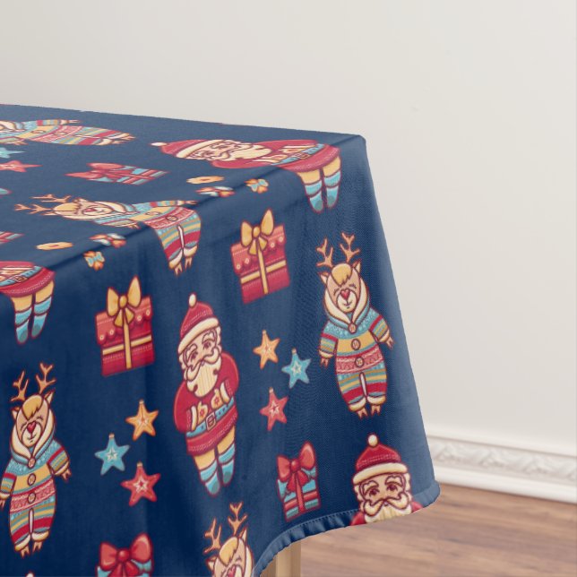 Retro Christmas Tablecloth (In Situ)