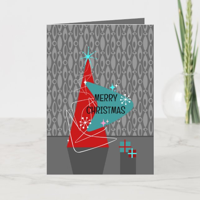 Retro Christmas Thank You Card (Front)