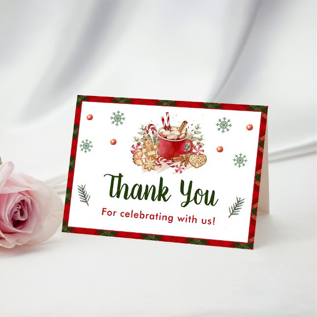 Retro Christmas Thank You Card For Birthday (Creator Uploaded)