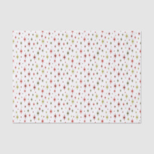 Retro Christmas Tissue Paper 1950s Stars