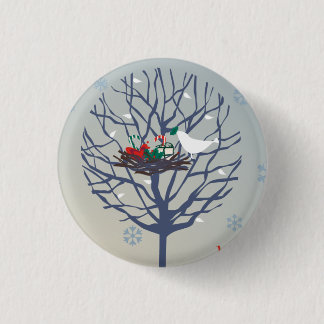 Retro Christmas tree 3 Cm Round Badge