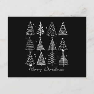 Retro Christmas Tree Classic Enclosure Card