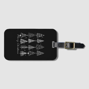 Retro Christmas Tree Classic Luggage Tag