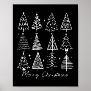 Retro Christmas Tree Classic Poster
