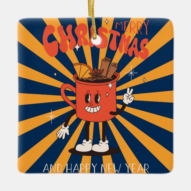 Retro Christmas Tree Cookie Ornament (Front)