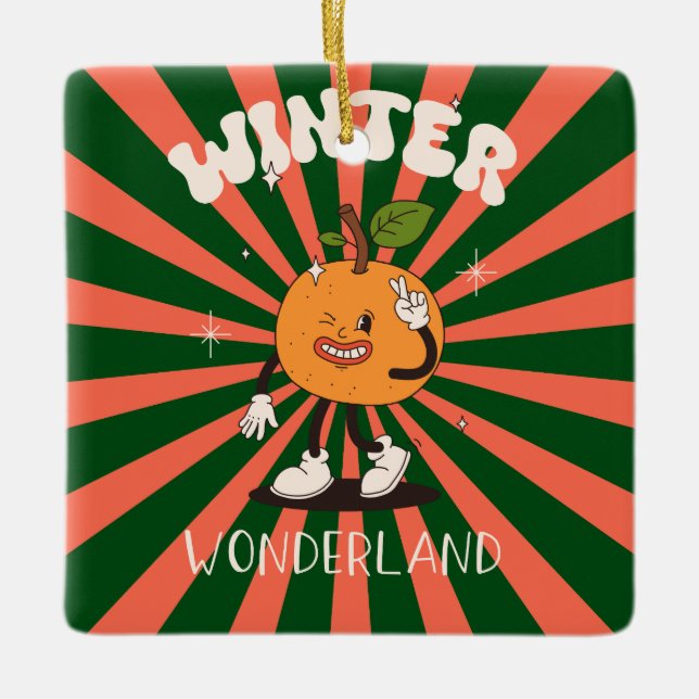 Retro Christmas Tree Cookie Ornament (Front)