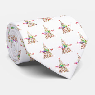 Retro Christmas Tree Men's Tie