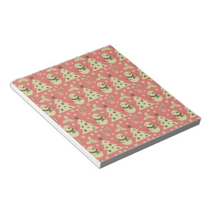 Retro Christmas trees holly berry star candy cane  Notepad