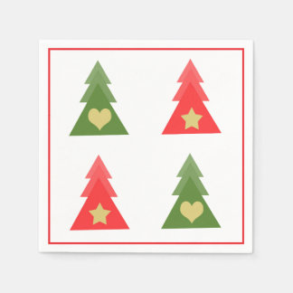  Retro Christmas Trees Napkin