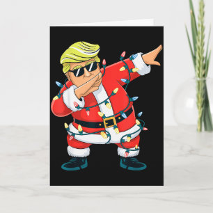 Retro Christmas Trump Dab Dance Xmas Men Women Boy Card