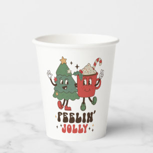 Retro Christmas Vibes Vintage Christmas 2023 Paper Cups
