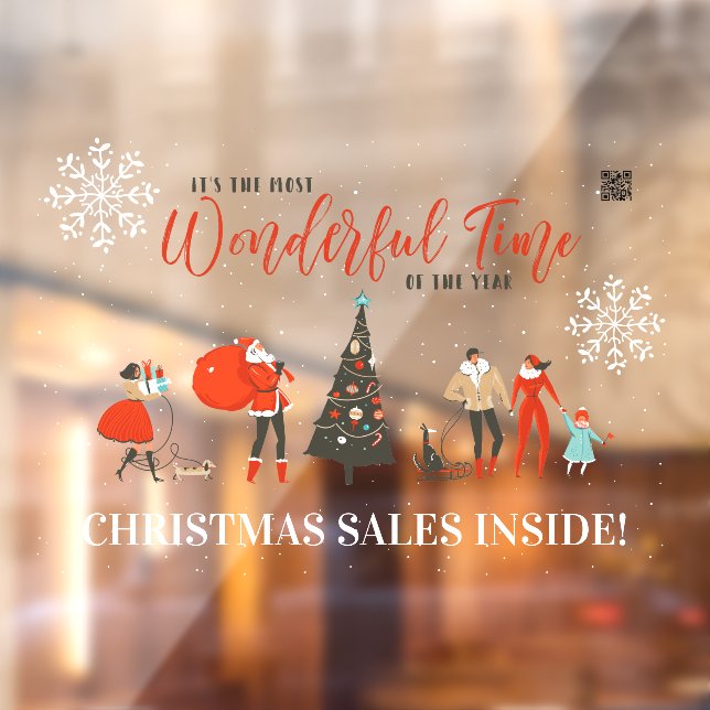 Retro Christmas | Winter Holiday Sales QR Code (Sheet 2)