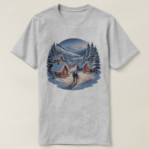 Retro Christmas Winter Village Sweatshirt ,90s  T-Shirt