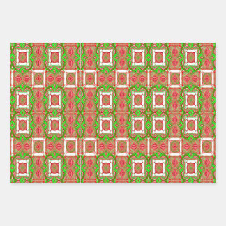 Retro Christmas Wrapping Paper Sheet