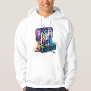 Retro Chunky Sardine Gamer Ultimate Ocean Vibes Hoodie