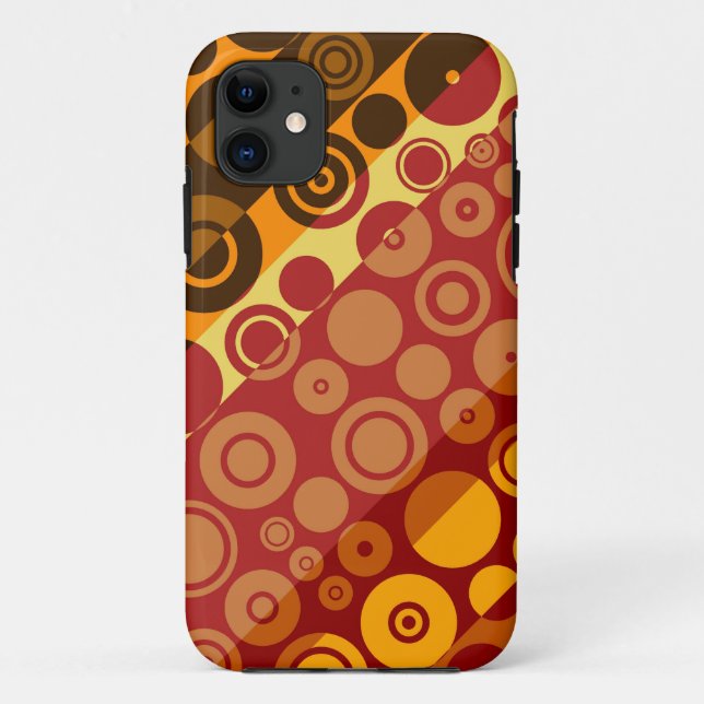 Retro cicrles stripes pattern graphic art Case-Mate iPhone case (Back)