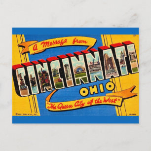 Retro Cincinnati Greeting  Postcard