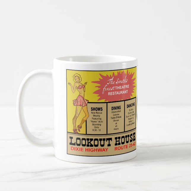 Retro Cincinnati Lookout House style design Coffee Mug (Left)