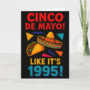 Retro cinco de mayo mexican party card