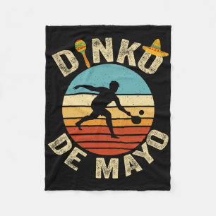 Retro Cinco De Mayo Picklell Player Dinking Dinko  Fleece Blanket