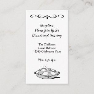 Retro Cinderella Black White Custom Reception Card