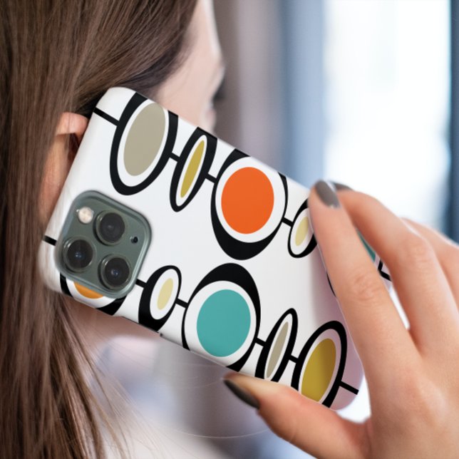 Retro Circle Shapes Mid Century Modern Case-Mate iPhone Case (Creator Uploaded)