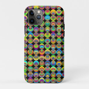 Retro-circles-abstract-geometric iPhone 11 Pro Case
