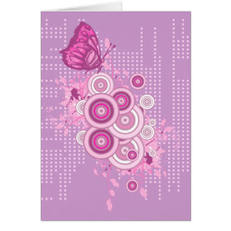 retro circles and butterfly design