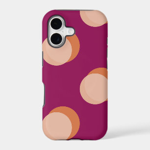 Retro Circles and Shadows Bold Pattern Purple